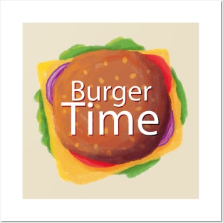 Watercolor Burger Time Posters and Art